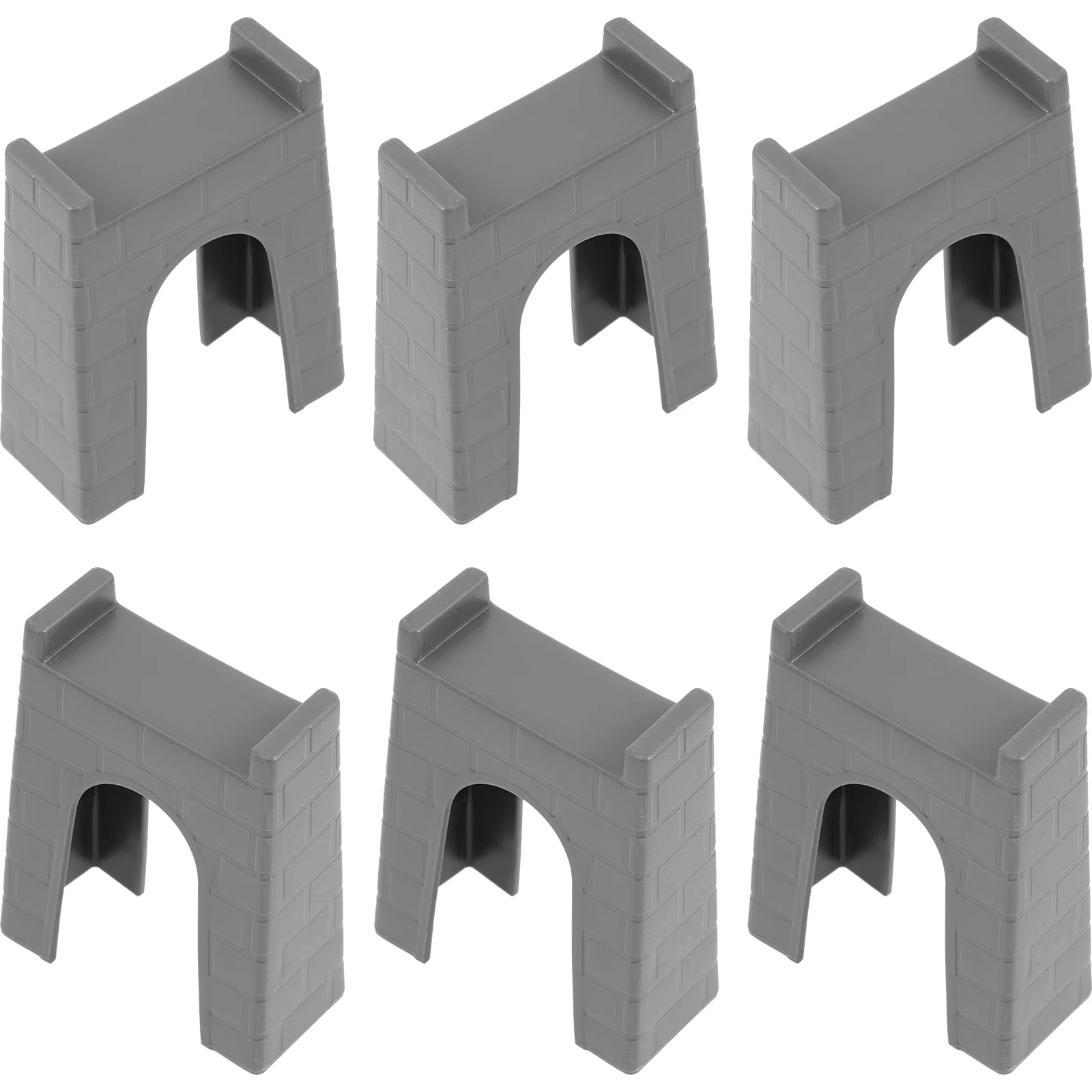 

6 Pcs Toy Set Train Pier Child Kids Suit Layout Prop Plastic Railway Accessories
