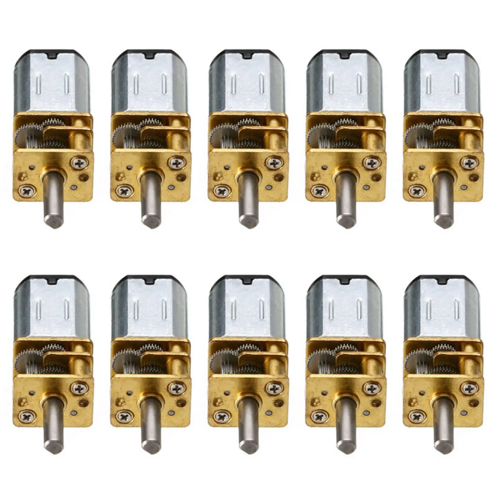

10Pc 30RPM N20 Micro-Speed Gear Motor DC 6V Reduction Gear Motors with Metal Gearbox Wheel