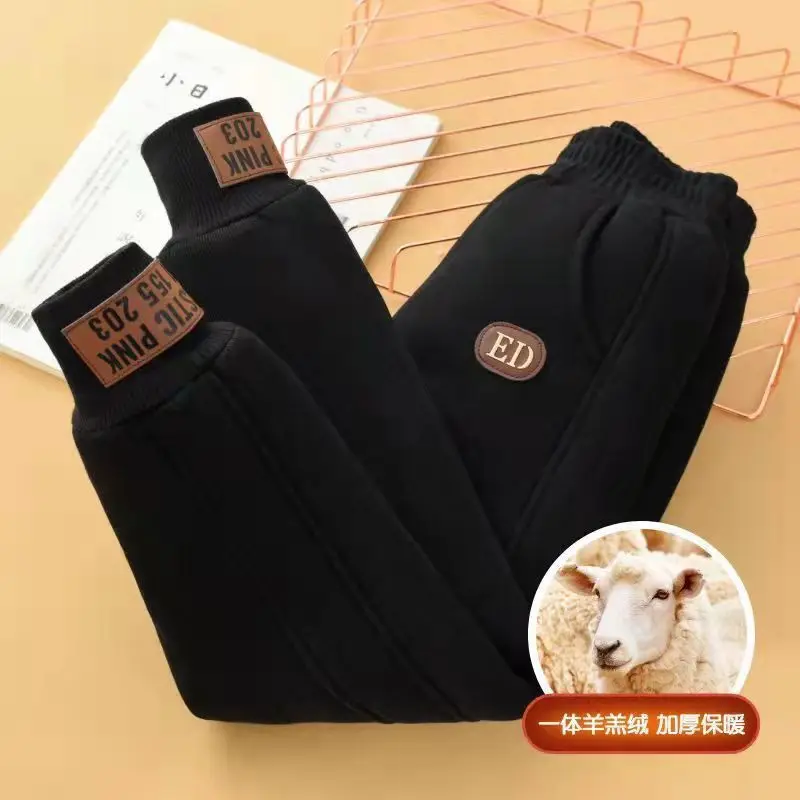Pants Winter Thick Velvet Pants Stretch Waist Kids Pants Children Trousers Baby Boy Thicken Pants