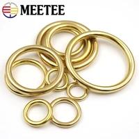 meetee 5pcs 8 51mm pure brass o ring buckle keychain copper belt hang buckles diy hand crafts hardware accessories bd015
