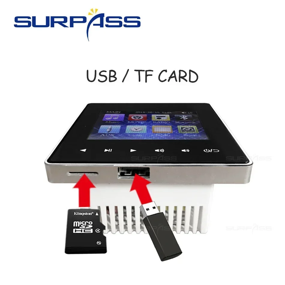 Настенные усилители с сенсорным управлением ФМ радио фоновая музыкальная