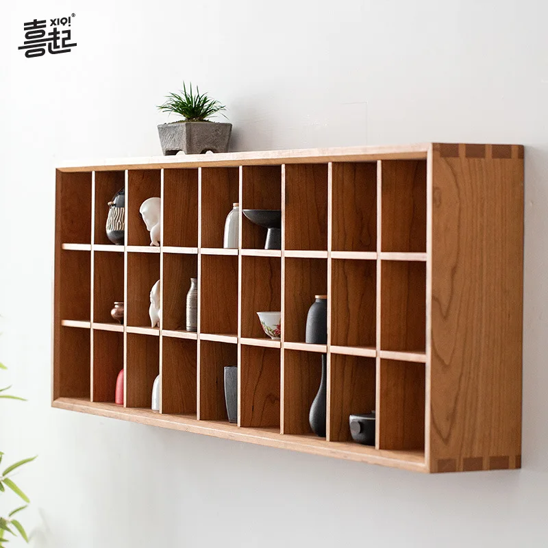 Настенная подвесная стойка из массива черного ореха верхняя стенка Duobaoge