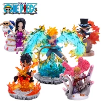 anime one piece gk mirco action figures models luffy sauron ace q version collection model 10cm toy statue figurine decor gift