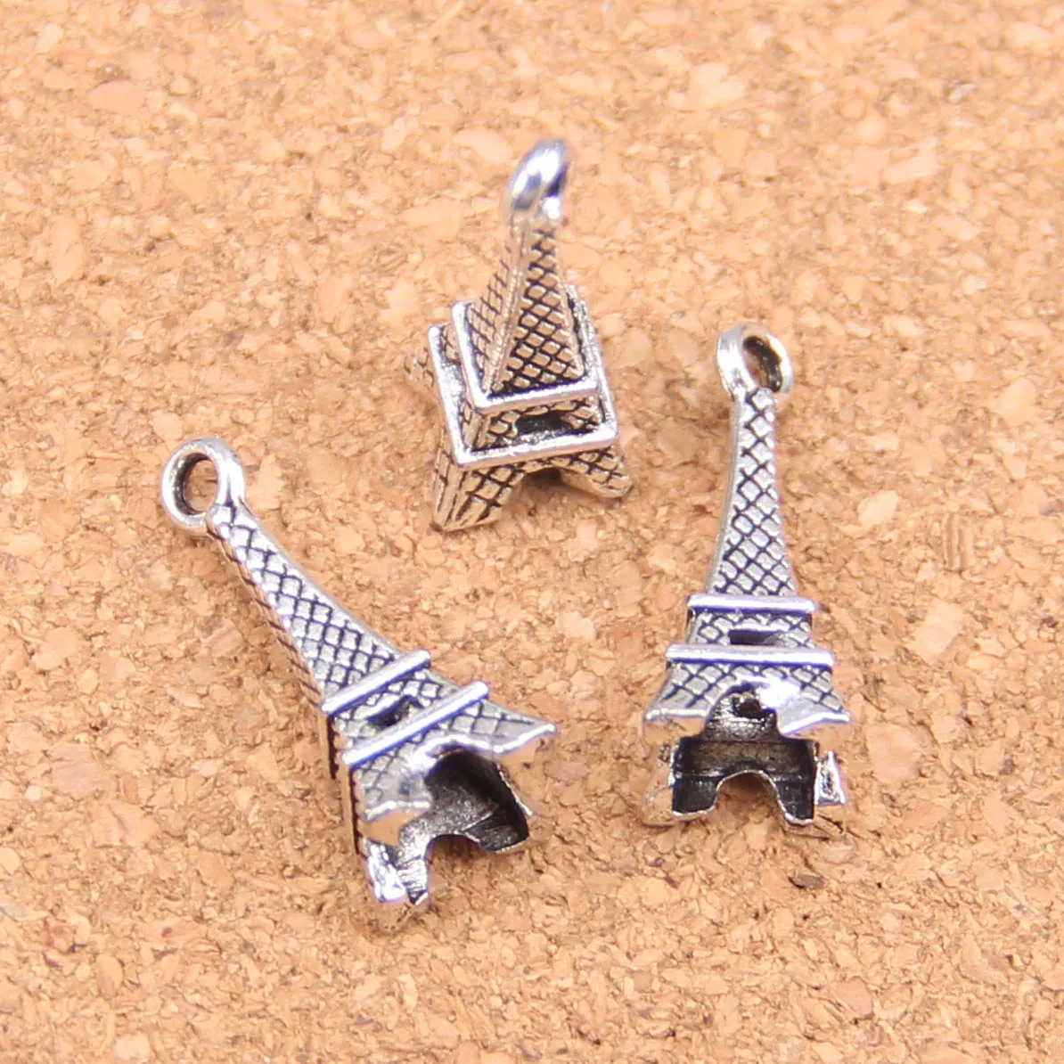 

96pcs Charms eiffel tower paris 23x9x9mm Antique Pendants,Vintage Tibetan Silver Jewelry,DIY for bracelet necklace