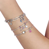 2022 fit original pandora me bracelet diy bead jewelry for women new 925 sterling silver my love starfish flamingo pendant charm