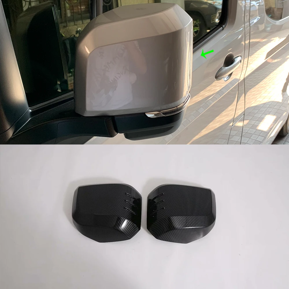 

ABS Imitate Carbon Fiber Arrival Car Accessories Door Mirror Cover View Mirror Trims Exterior Accessories For 2019 Toyota Haice