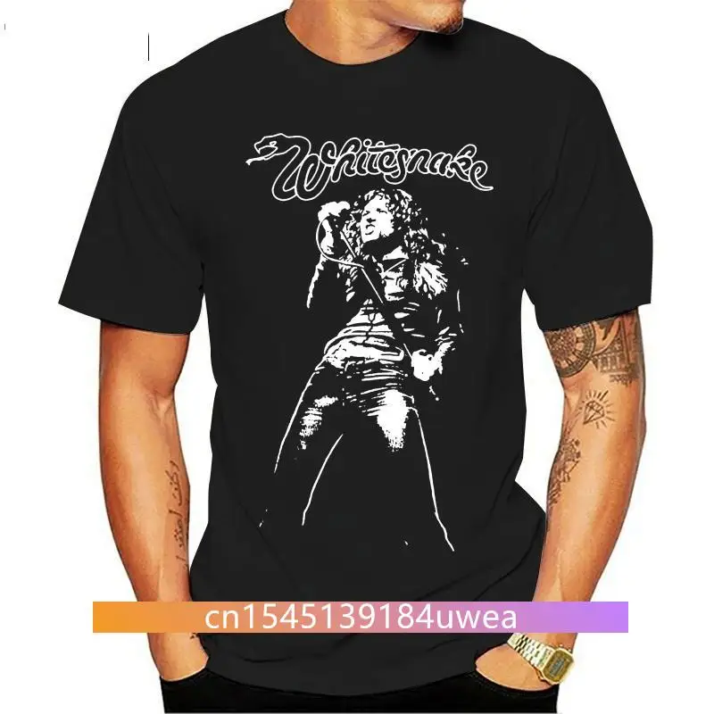 Funky T Shirts Broadcloth Whitesnake David Coverdale Crew Neck Short-Sleeve Mens T Shirt