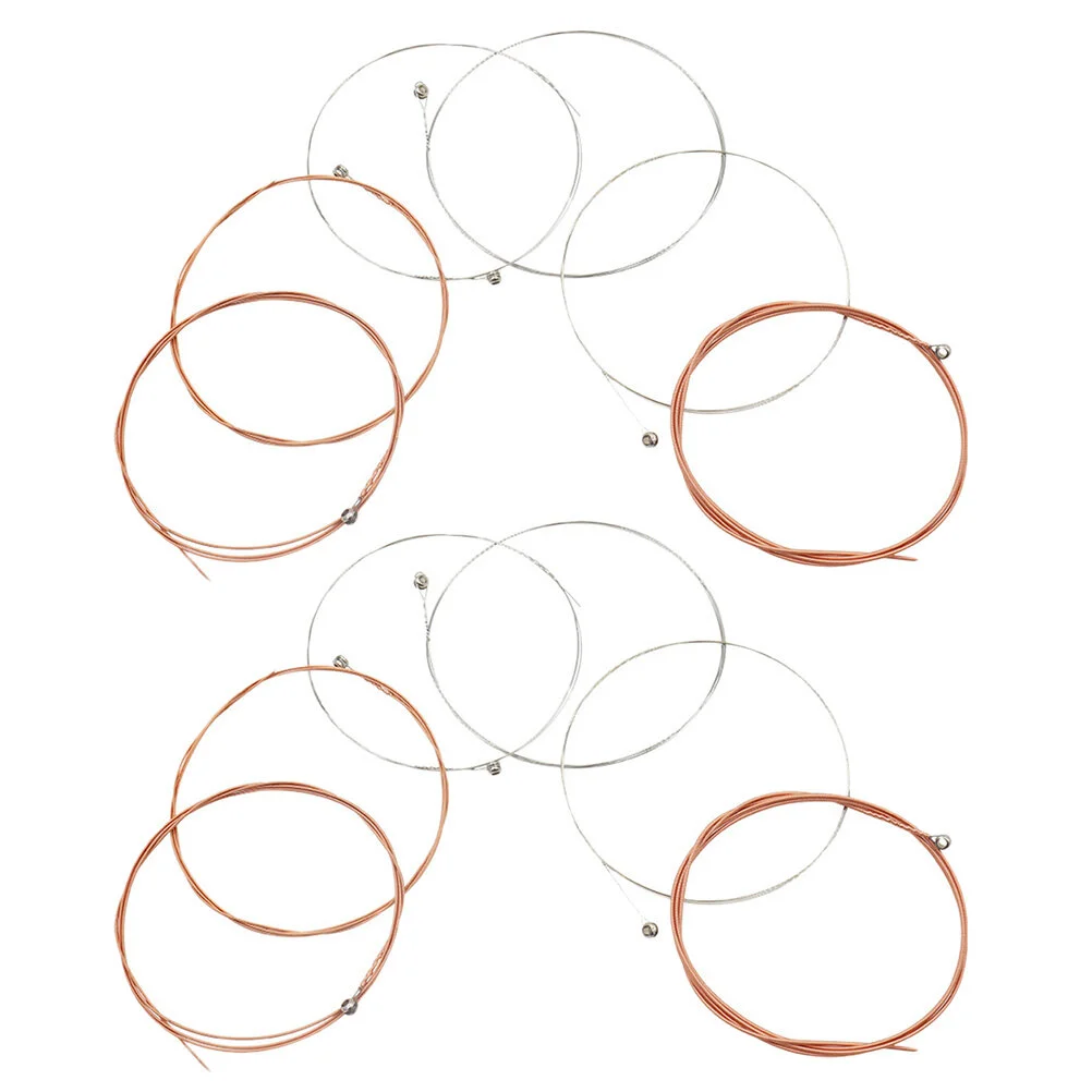 

12 Pcs Acoustic Guitar Strings Nylon Metal Folk Replaceable The Replacement Classic Accessories