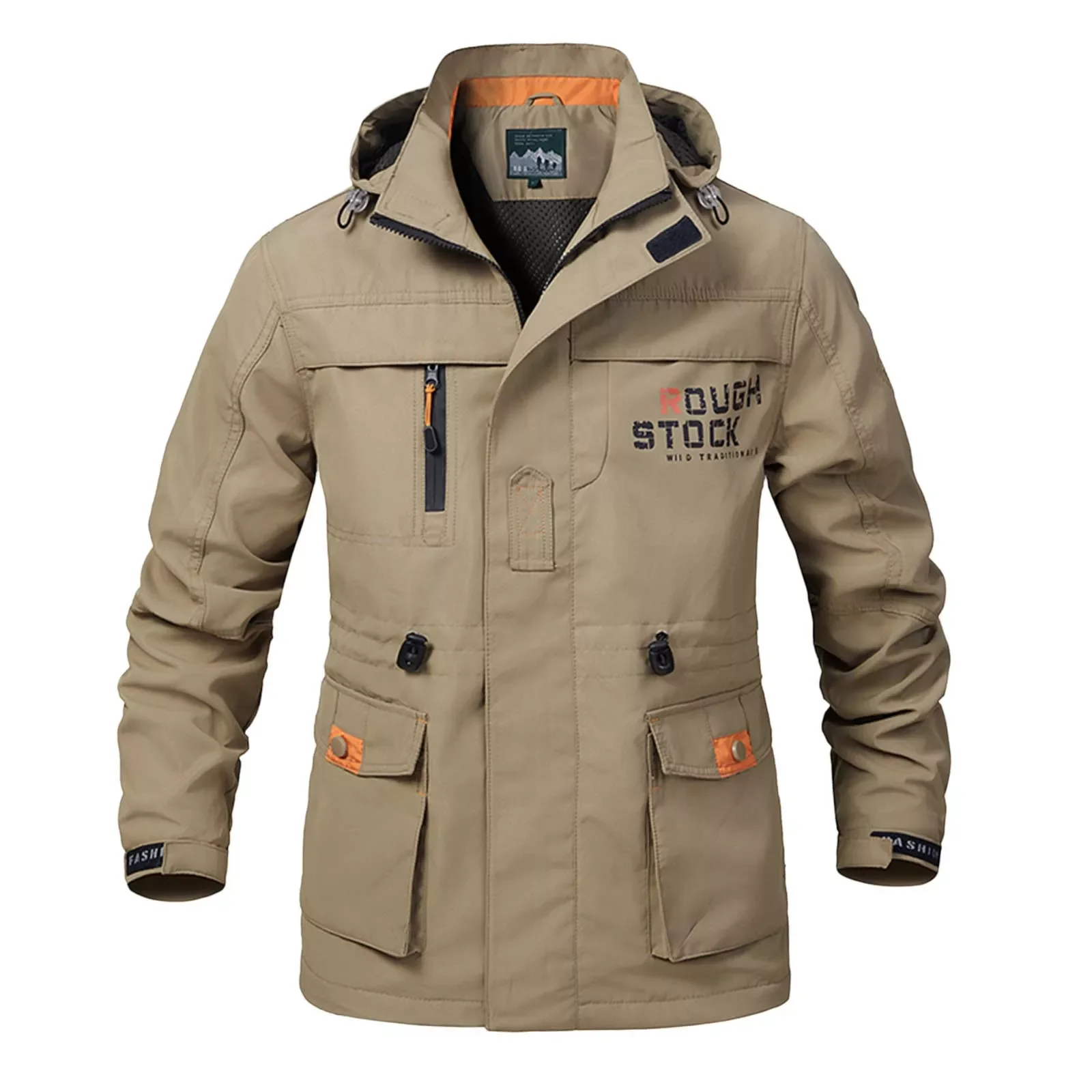 

NEW IN Fashion Men Windbreaker Jacket Hooded Jacket Man Waterproof Outdoor Soft Shell Winter Coat Clothing Warm Fleece Thick