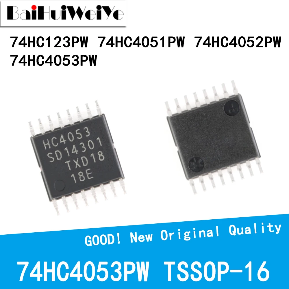 Набор схем 74HC123PW 74HC4051PW 74HC4052PW 74HC4053PW HC123 HC4051 HC4052 HC4053 TSSOP-16 SMD, новинка, хорошее качество, набор микросхем