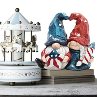 4th of july patriotic gnome patriotic ornament 4th of july decorations cute memorial day resin gnome doll