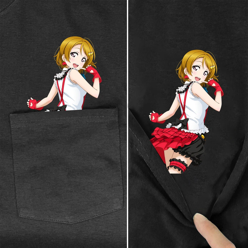 

Футболка CLOOCL Love Live Superstar, популярная Футболка с принтом аниме и карманами, 100% хлопок, Харадзюку, повседневные топы с коротким рукавом, улична...