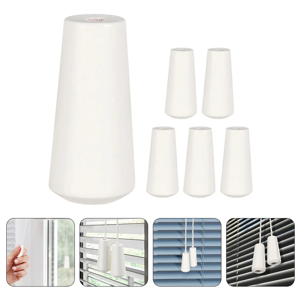 6 шт. роликовый кулон концы шнура жалюзи с кисточками деревянные кисточки ручки