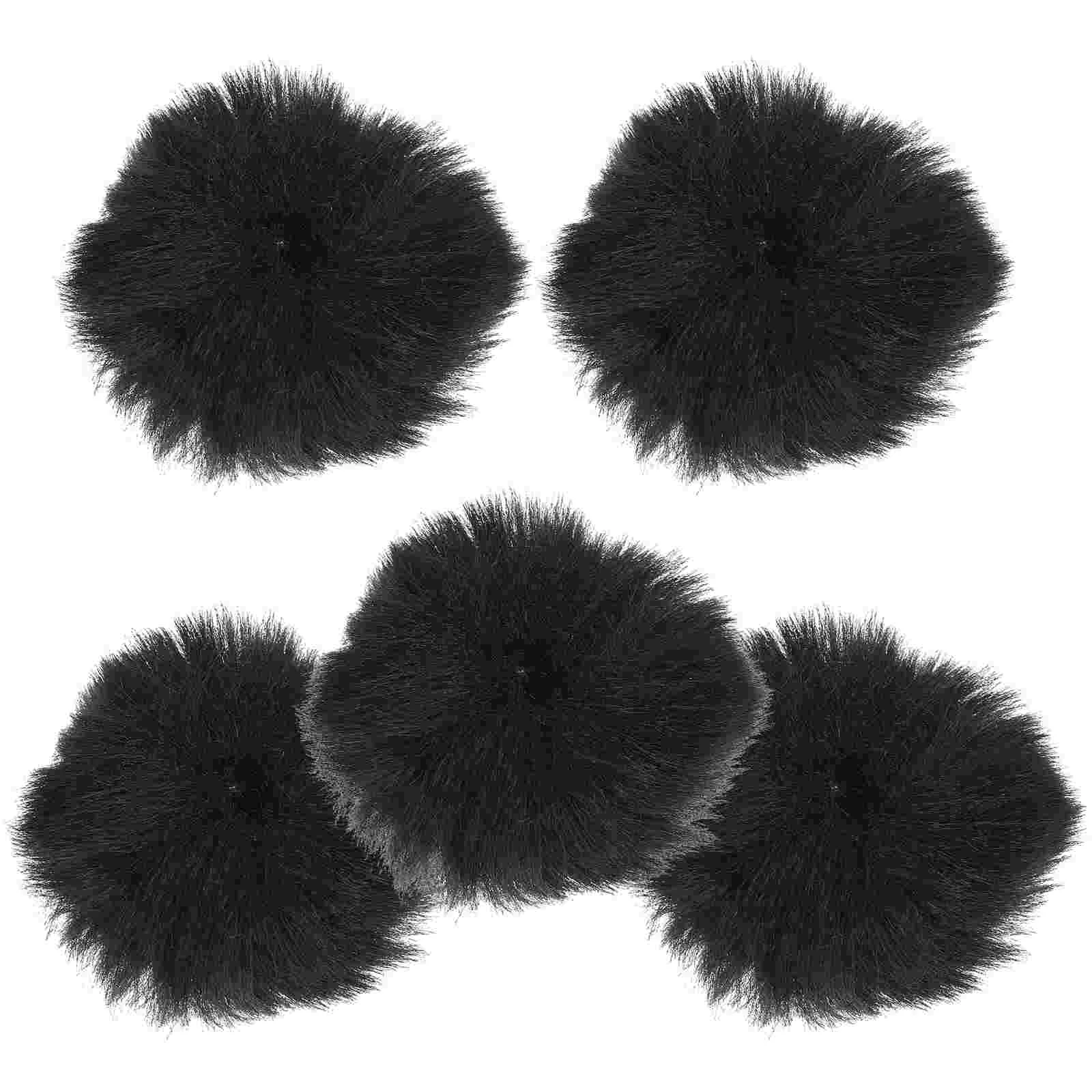 

5pcs Artificial Fur Microphone Sleeve Wind Professional Microphone Covers