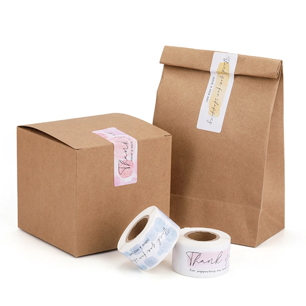 

120pcs/roll Thank You Sticker Labels Round Reward Scrapbooking Stickers Wedding Party Decor Envelope Seals Stickers Stationery