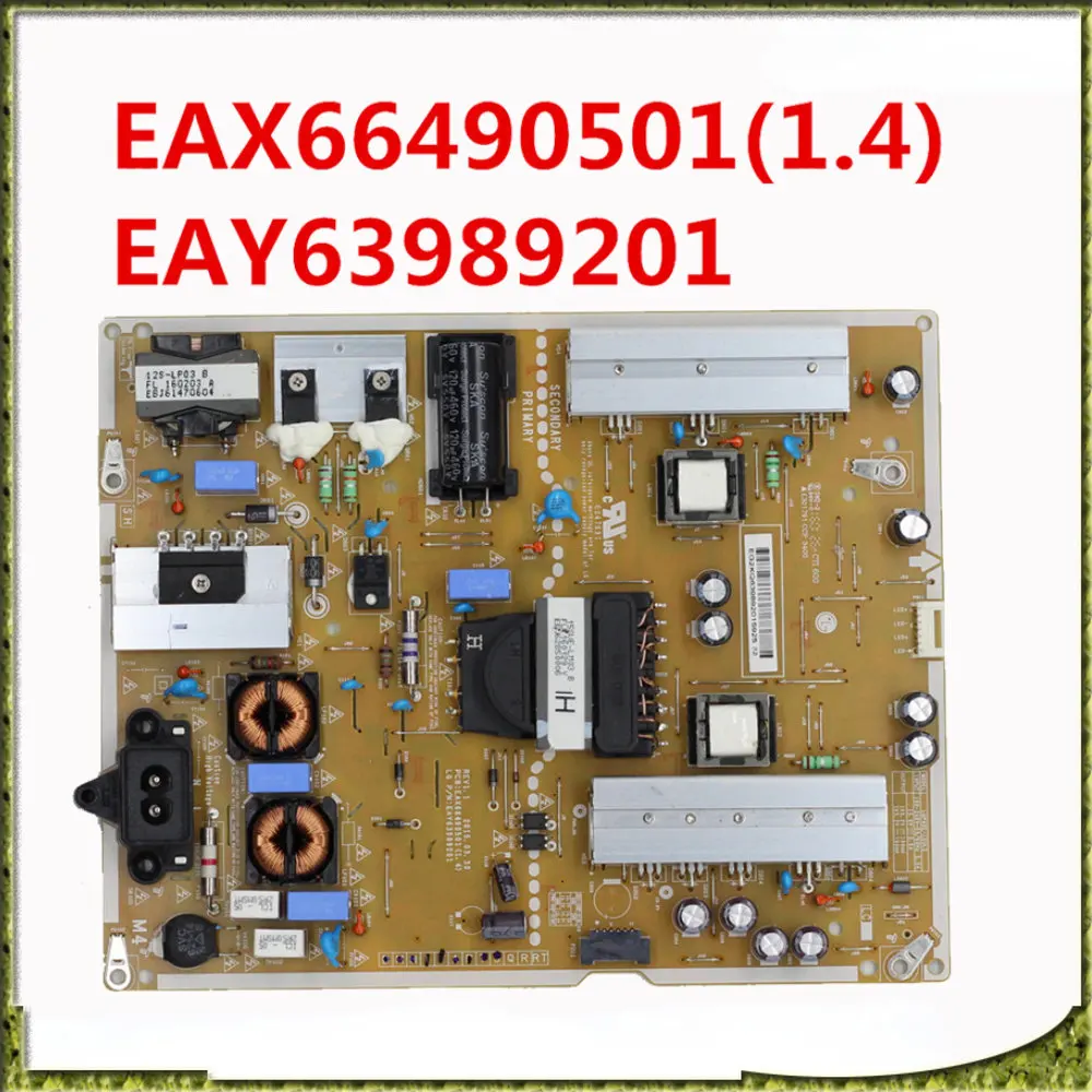 

Плата питания EAX66490501 EAY63989201 LGP49E-15UL, 2 ТВ-пластины, плата поддержки питания EAX66490501, профессиональные Запчасти для телевизора, источник питания