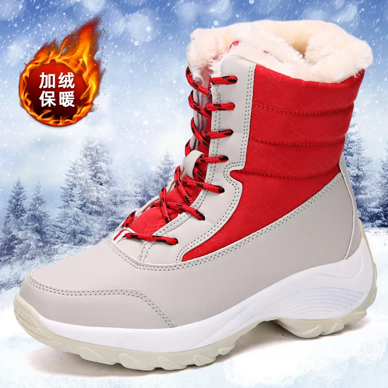 

Winter snow boots women's fur one short tube 2022 women's fashion Northeast warm women's cotton shoes