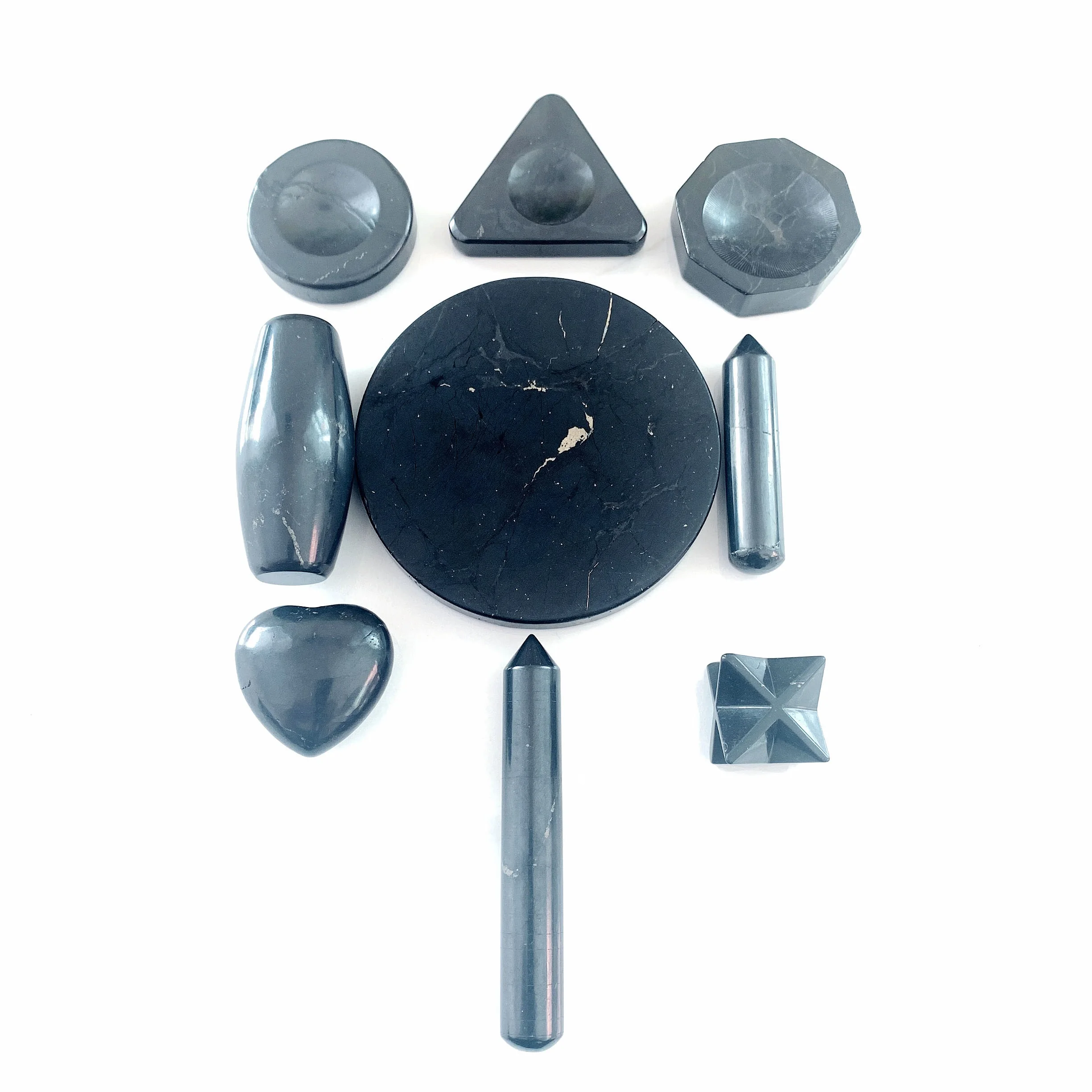 

Natural Crystal Quartz Schungite Palm Slice Holder Heart Shape Energy Healing Stone Aquarium Decoration Accessories Gemstone