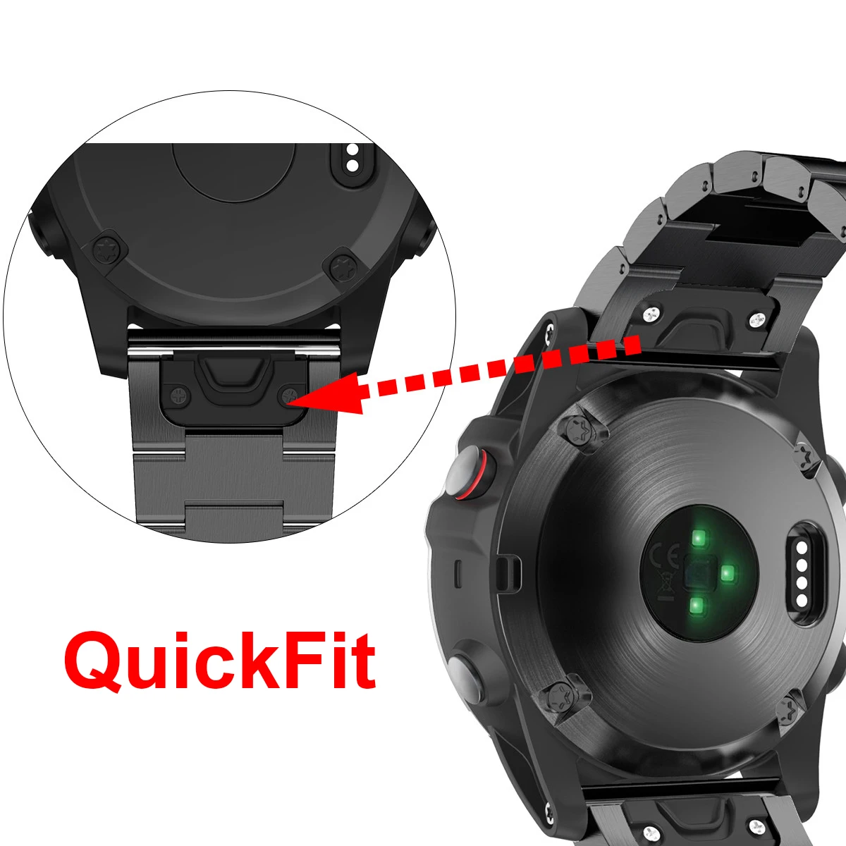 QuickFit 22mm 26mm Titanium Metal Strap For Garmin Enduro 2 Fenix 7 7X 6 6X 5 5X Plus/Epix Gen 2/Quatix Watch Band Wristbands