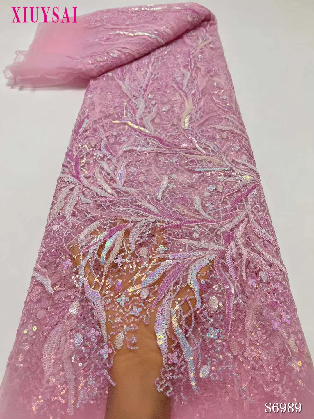 

Новейшие африканские блестки, кружевная ткань высокого качества 2023, французская вышивка, нигерийский швейный материал, ручная работа, блестки, сетка, кружевная ткань