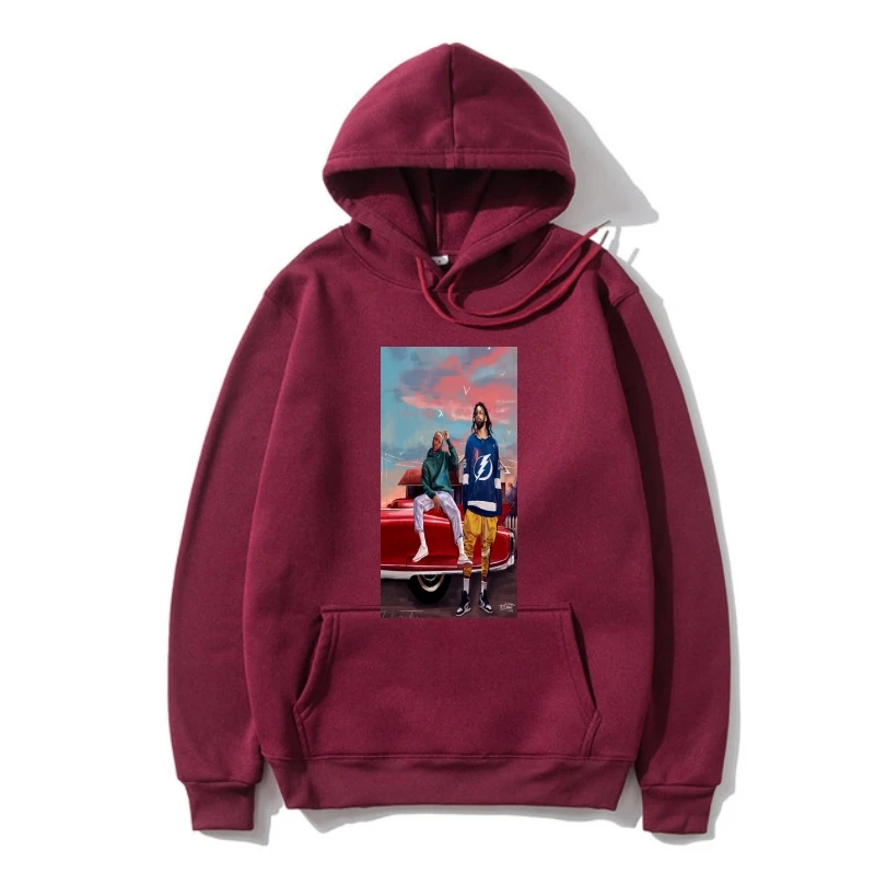 

Мужская верхняя одежда J Cole Kendrick Lamar, черная хлопковая толстовка, Размеры S 6Xl, поставщик из США