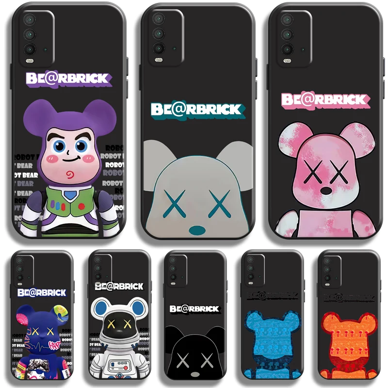 

Luxury Fashion Cute Bear For Xiaomi Redmi Note 10 10S 10T 9 9S 9T 5G Redmi 10 9 9T 9A 9C Phone Case Back Silicone Cover Funda