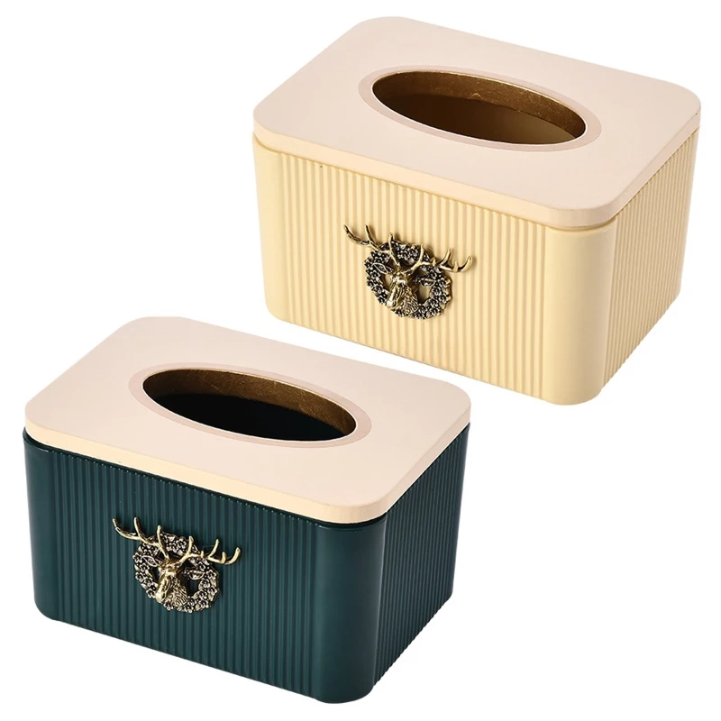 

Y9RE Elk коробка для салфеток Настольный держатель для бумаги светильник роскошный Диспенсер Чехол для хранения