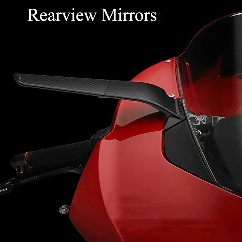 

CarDutiful Side Rear View Mirrors Adjustable Rotating Windwing Rearview Mirror for Ducati Panigale V2 V4 959 1299 2016-2021