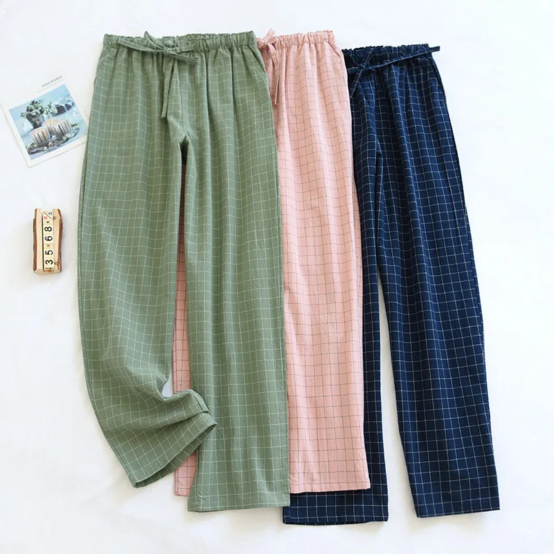 Couple Men's Pajama Pants Full Cotton Home Pants Winter Autumn Loungewear Sleeping Trousers Women Bottoms Night Pants