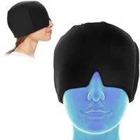 form fitting migraine relief ice head wrapping headache and migraine hat cold and hot treatment to relieve puffy eyes tension