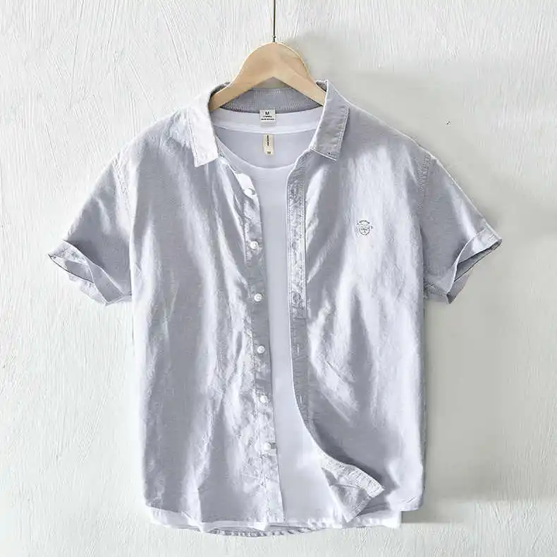 

Блузка мужская с вышивкой, 100% хлопок, с длинным рукавом