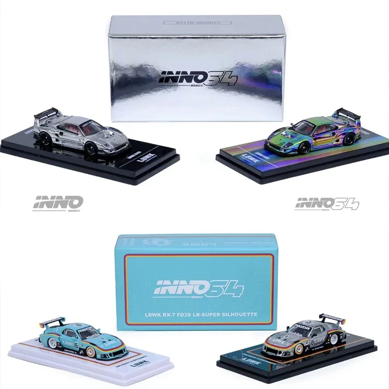 В наличии INNO 1:64 LBWK F40 RX7 FD3S Beijing Exhibition коллекционные литые модели автомобилей