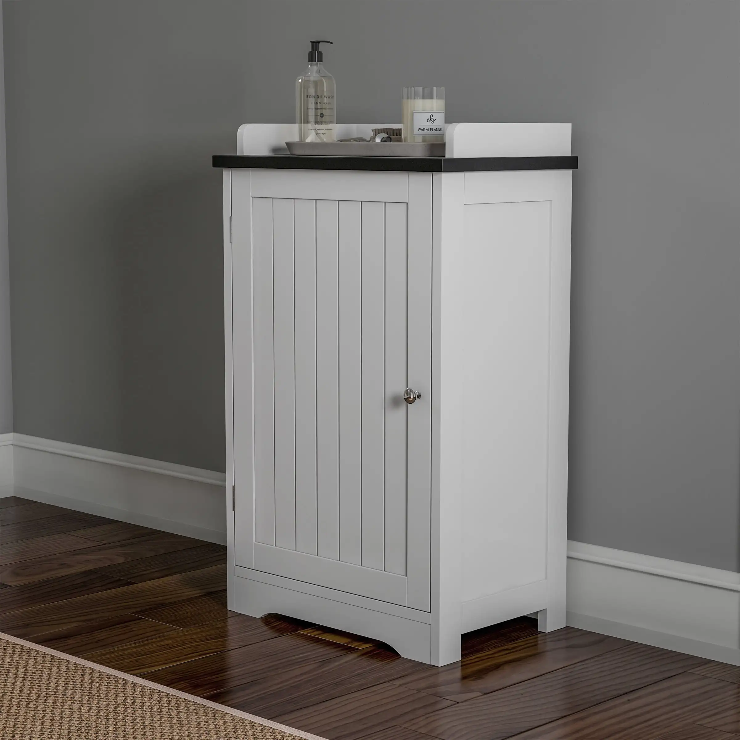 

Somerset Home Bathroom Cabinet – Floor Cupboard for Storage (White)