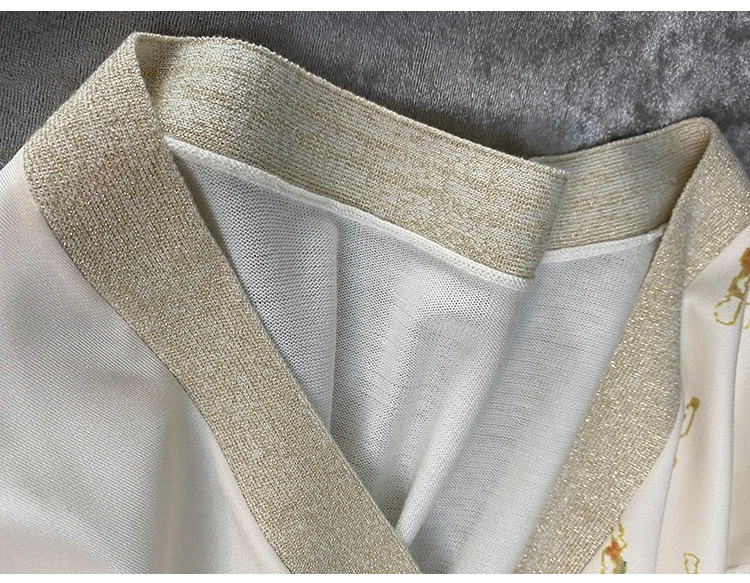 Женский вязаный кардиган с принтом винтажный свитер длинным рукавом в