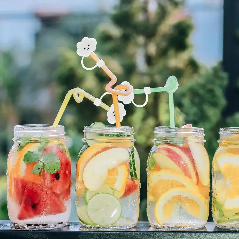 Силиконовые соломенные Чехлы 2 шт. облакообразные силиконовые наконечники