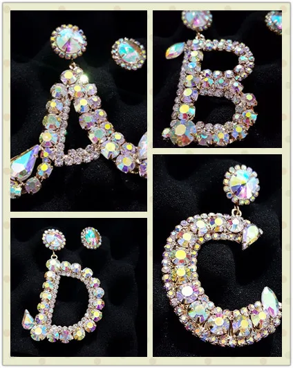 

Серьги-гвоздики Асимметричные в стиле «Бохо» с буквами Earrings