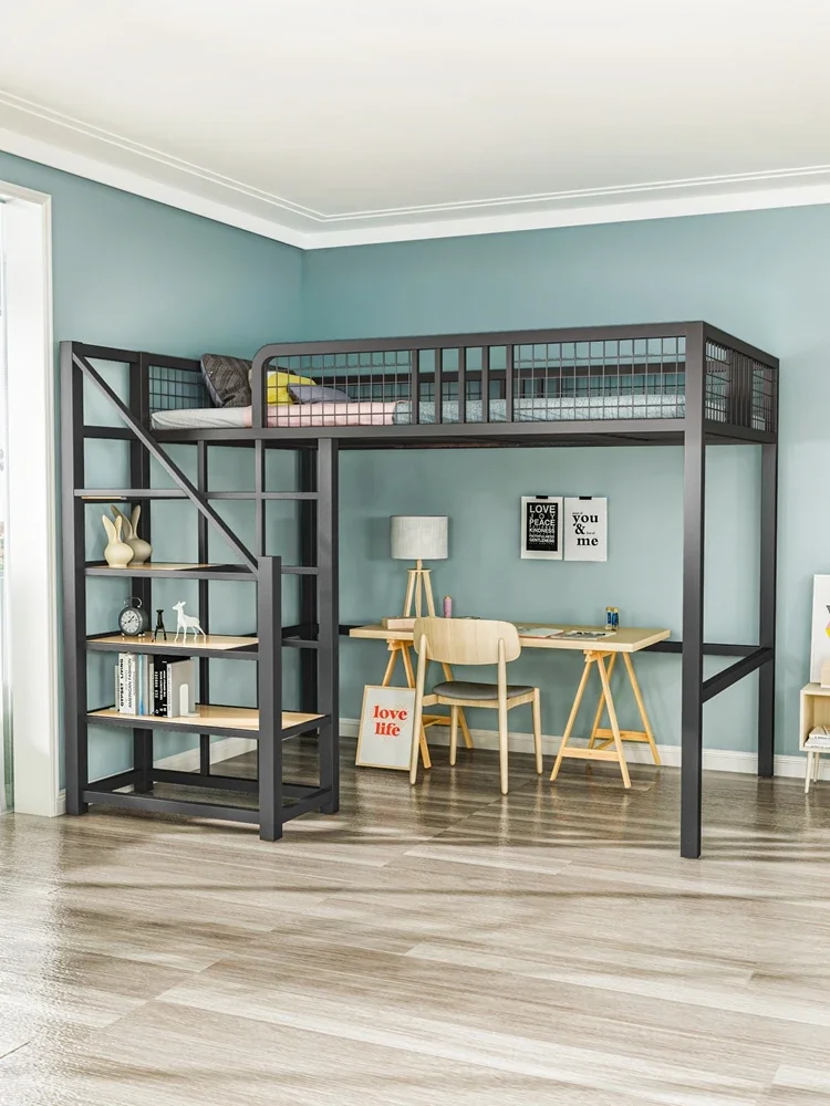 Кровать под заказ кованый железный Виадук верхнее свободное пространство для