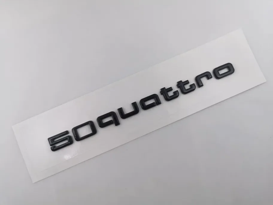 Фото Audi 55quattro ABS наклейка на задний багажник автомобиля эмблема значок наклейки A5 A6 A7 A8 Q5 SQ5 Q7 Q8 55/50/40/45Quattro аксессуары для стайлинга №3
