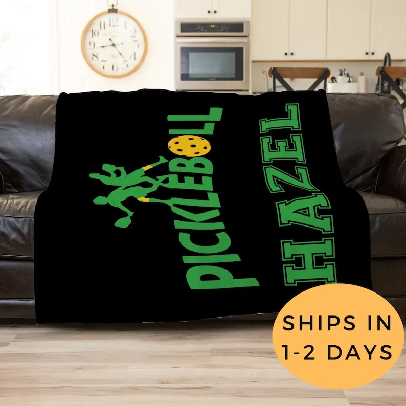 

Pickleball Blanket, Pickleball Gifts Men, Pickleball Dad Gift, Pickleball Accessories, Custom Pickball Blanket, Personalized Thr