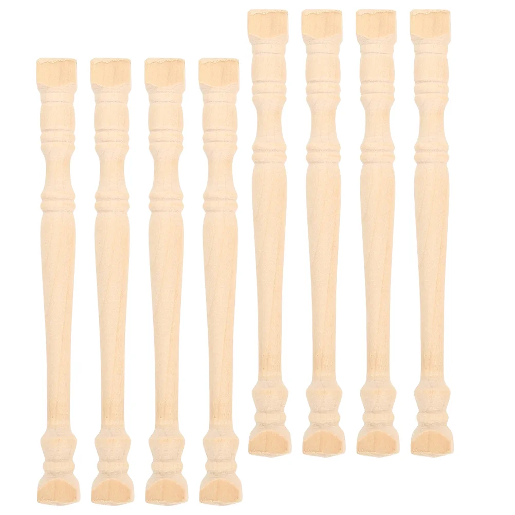 

8 Pcs Roman Pillars Mini House Accessories Miniature Furniture Accessory Landscape Layout Prop Wood Micro Scene Model