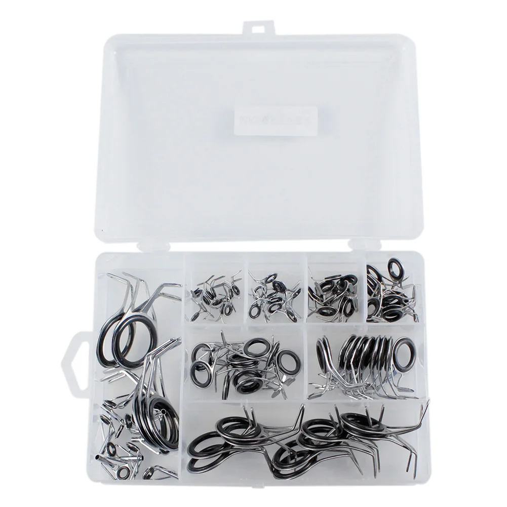 

Ice Fishing Rods Fishing Rod Guide Ring Outdoor 290g/box Accessories Ceramic Fine Workmanship Parts Replacement Stainless Steel