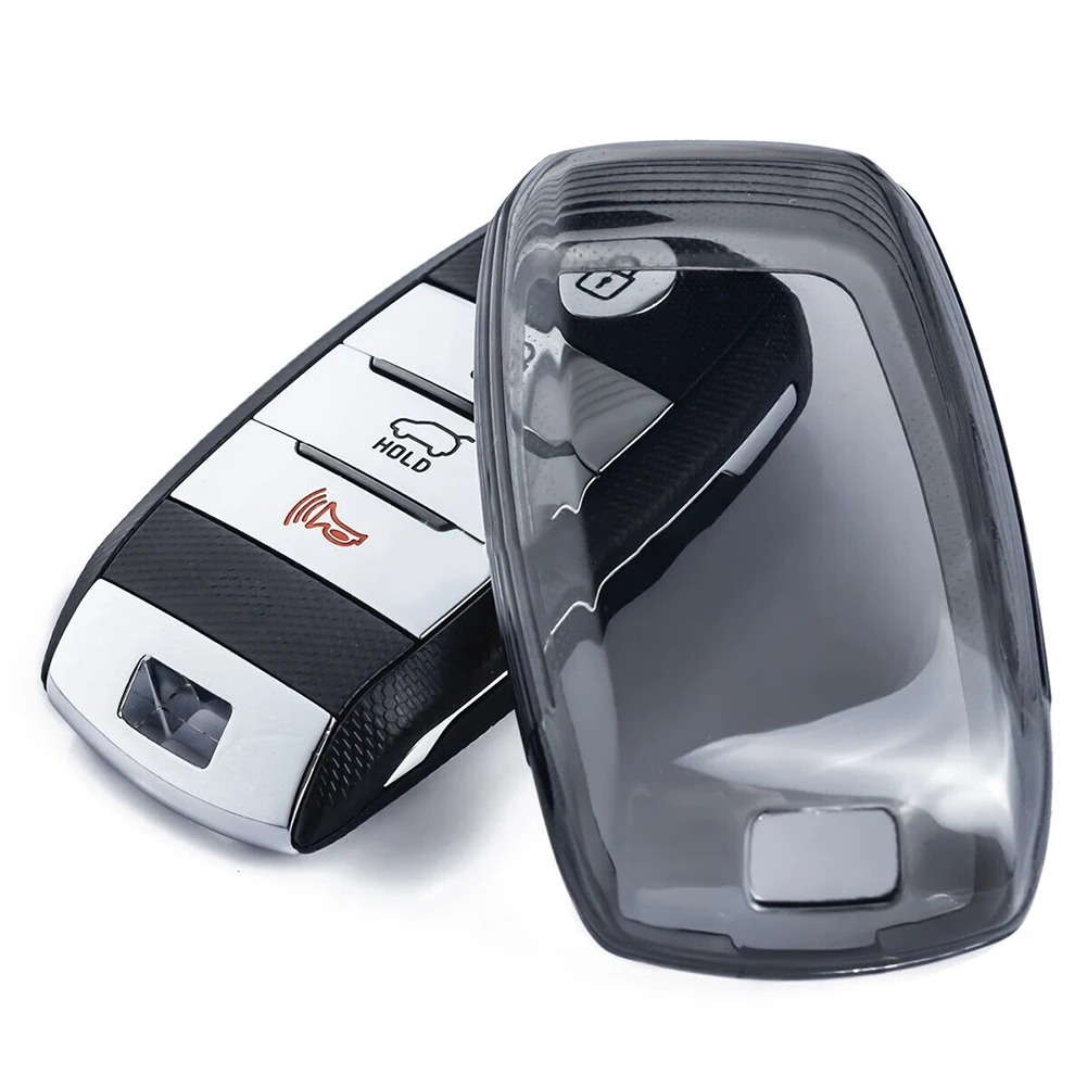 

1pc Black Transparent Key Fob Case Cover Holder For Kia Sportage Optima Sorento Soul TPU Car Keys Shell Accessories