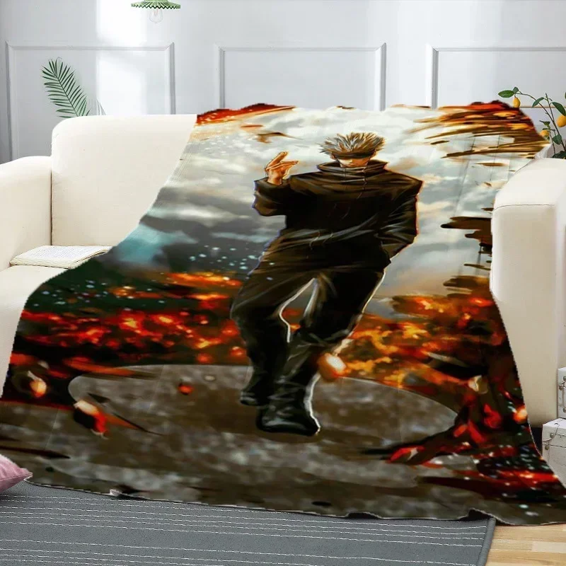 Мягкое Флисовое одеяло Gojo Satoru для гостиной или спальни