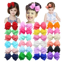 1030pces 6 inch grosgrain ribbon solid hair bows with clips girls kids hair clips headwear boutique hair accessories