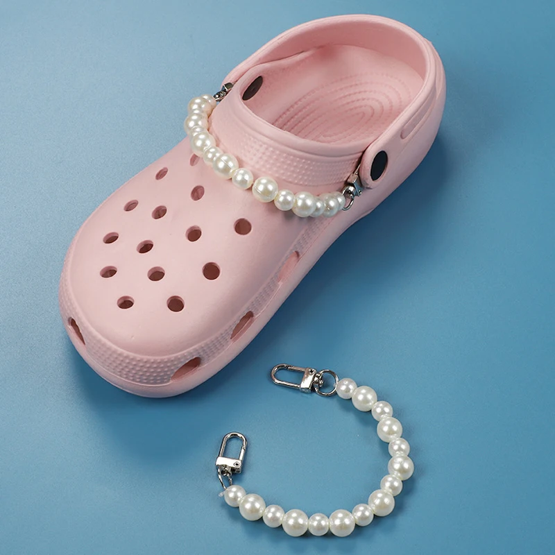 Single Sale Chain Croc Shoes Charms Gold Rose gum-mounted Accessories  For Croc Clogs Shoe Decorations Woman Kids Gifts