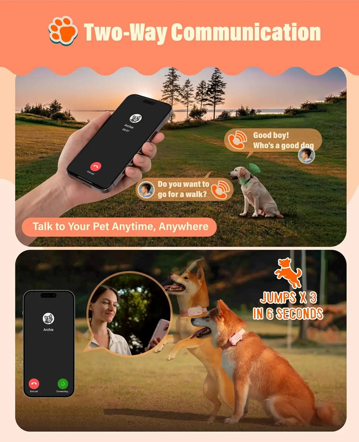 Фото GlocalMe PetPhone GPS-трекер для собак и кошек, оповещения о здоровье с искусственным интеллектом, отслеживание в реальном времени, виртуальный забор №3