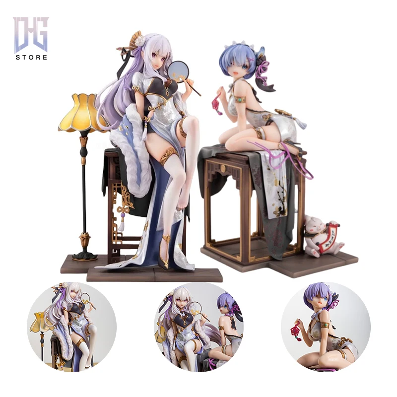 

20cm Re:Life in a Different World From Zero Rem Emilia Anime Figure Pvc Figure Statue Figurine Model Dolls Christmas Toys Gift