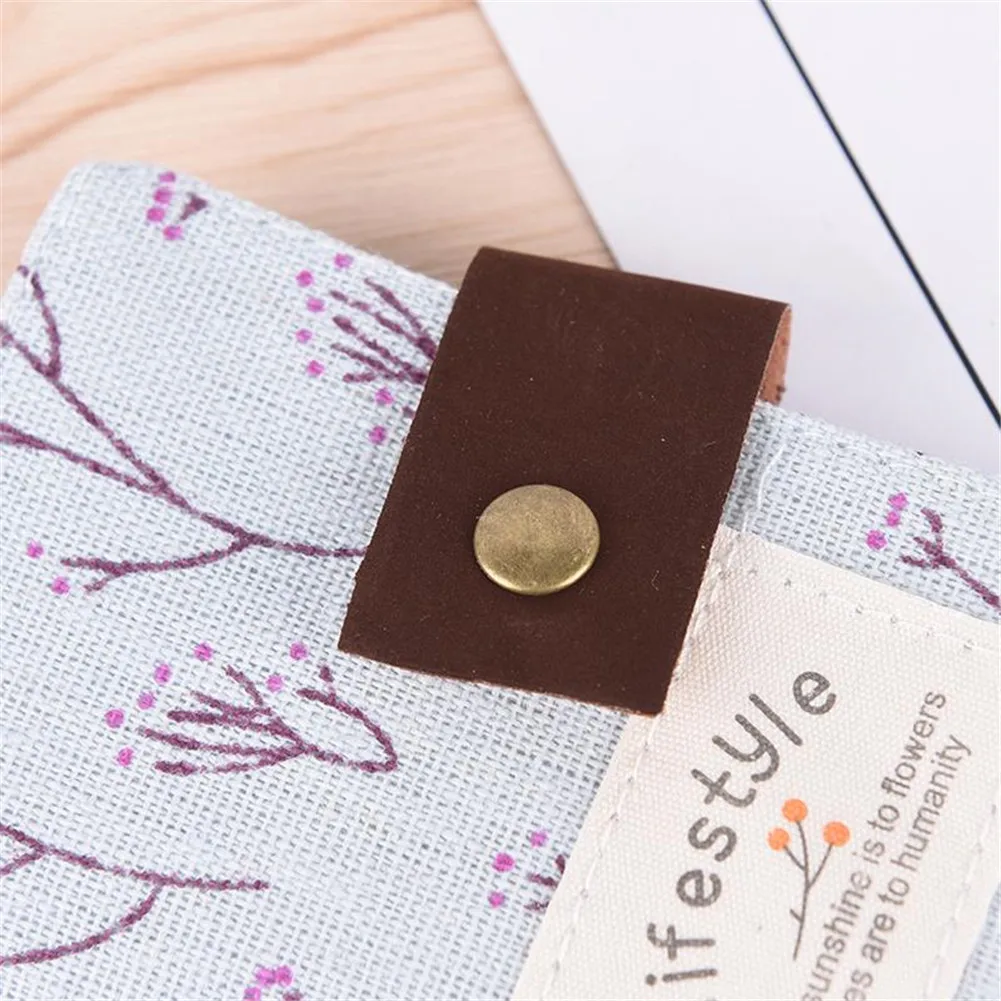 New Floral Canvas Ladies Card Package Creative Cloth Credit Card Holder Business Card Holder Women's Cardholders Bag