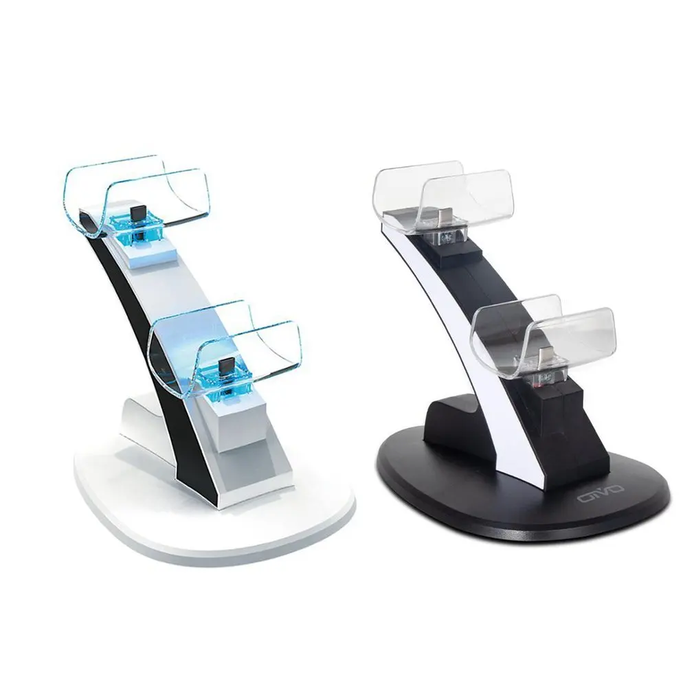 

ALLOYSEED Dual Controller Charger Stand Wireless Joystick Charging Dock Cradle with Indicator Lights for Sony PS5 Gamepad