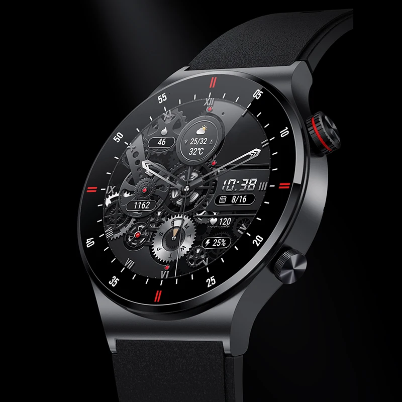 

Newest Bluetooth Call Smart Watch Men Sports Fitness Tracker Waterproof Smartwatch Large HD screen for huawei Xiaomi phone+box